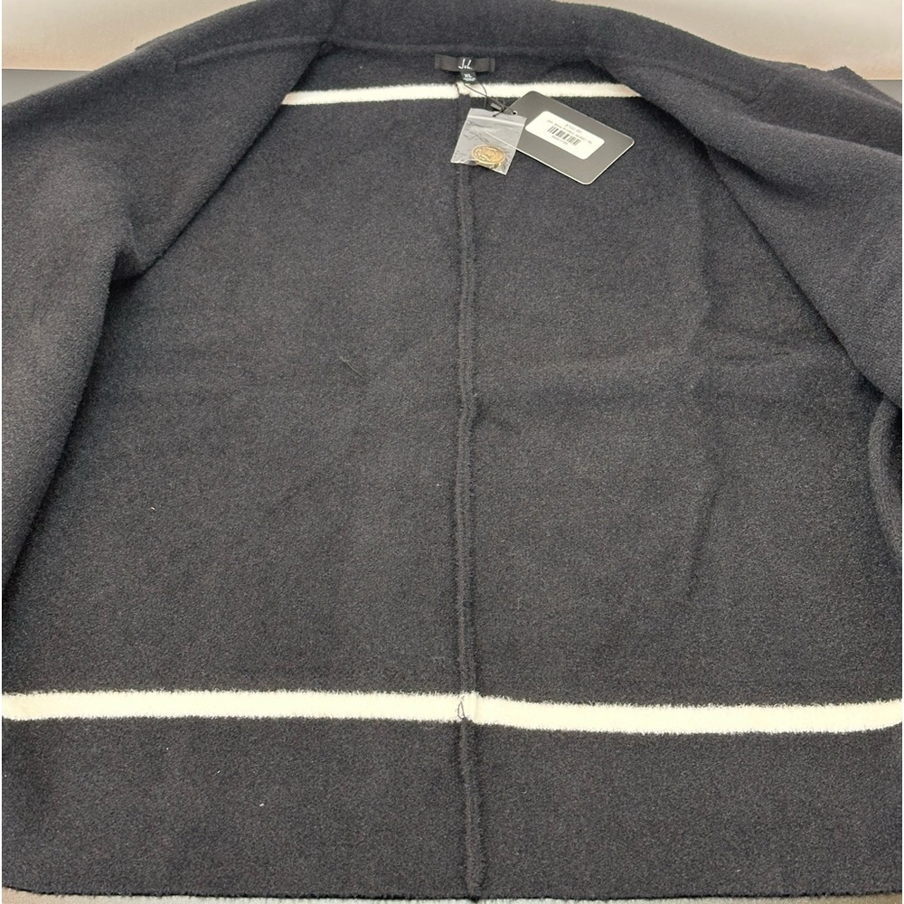 Joh Jinny Black Knitted Jacket Double Breasted Dolman Sleeve Soft Comfy - Picture 11 of 16
